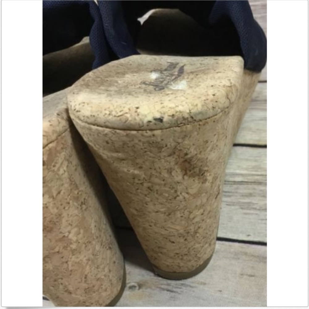 Lucky Brand Slip On Cork Platform Wedge Heel 9.5 M - Picture 6 of 7